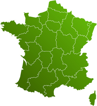 carte france ecolo vert